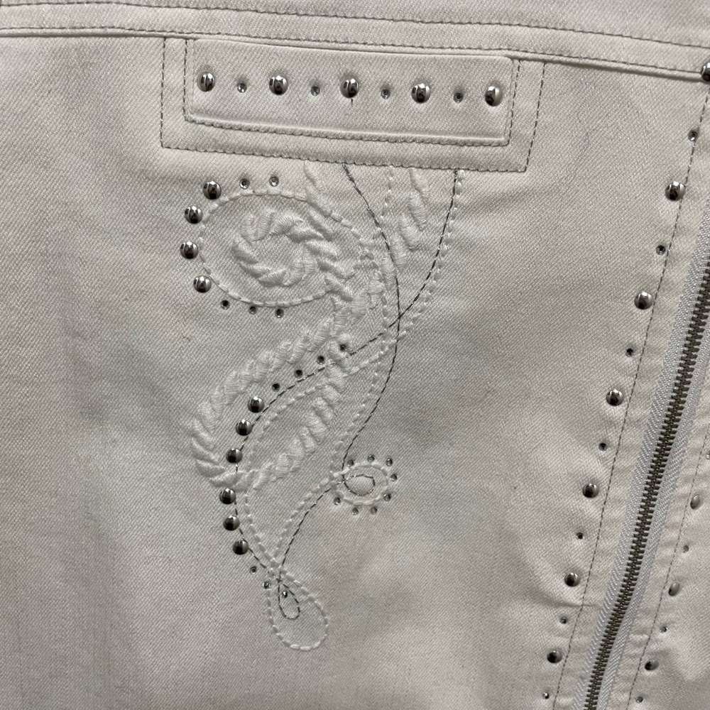Alfred Dunner women’s Denim stretch white Jean Jacket. Size petite 16 . - Picture 4 of 8